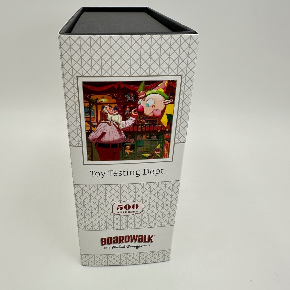 Boardwalk Puzzle Co Toy Testing Dept 500pc Holiday Art Olivia Hunter Sealed NEW - Picture 4 of 7